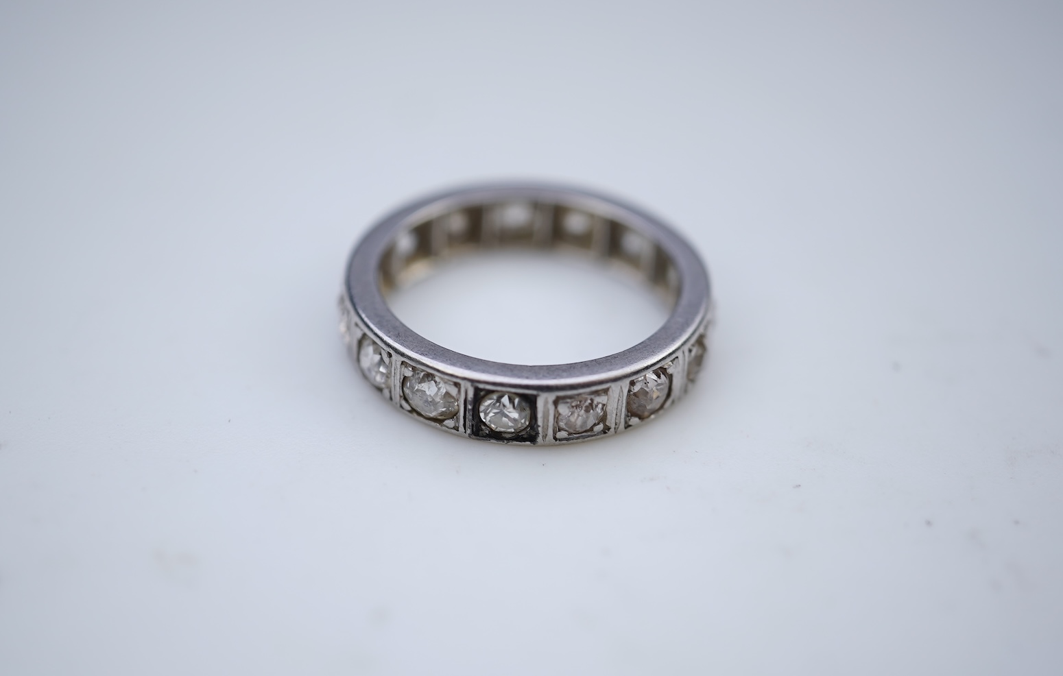A diamond eternity ring
